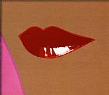 Book Paintings - Page from Lips Book by Andy Warhol